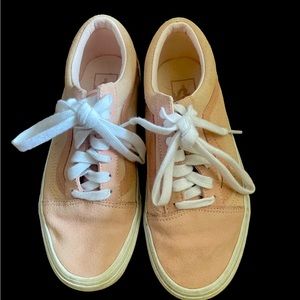 Vans, light pink suede, worn only once, size 6.5